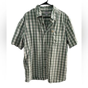 Men’s Carhartt Green Plaid Shirt